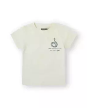 Футболка для мальчика из хлопка цвета экрю с принтом на спине Canada House, цвет Crudo