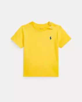 Футболка для мальчика из хлопка с вышитой лошадью Polo Ralph Lauren, желтый
