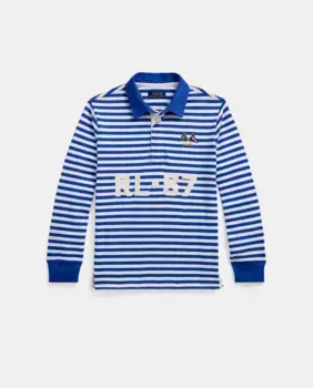 Футболка для мальчика из хлопка с морским мотивом Polo Ralph Lauren, синий