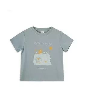 Футболка для мальчика из органического хлопка с рисунком спереди Knot, зеленый