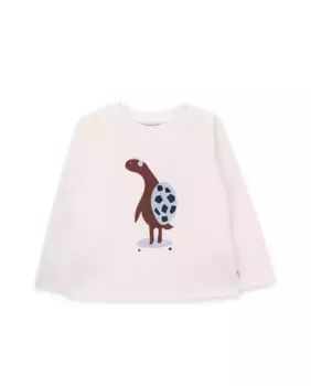 Футболка для мальчика из органического хлопка с рисунком спереди KNOT, белый