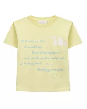 Футболка для мальчика из органического хлопка с принтом в стиле 70-х годов KNOT, светло-зеленый