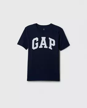 Футболка для мальчика с центральным логотипом Gap, темно-синий