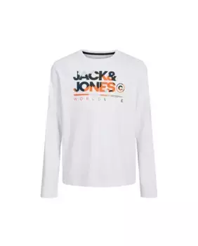 Футболка для мальчика с длинным рукавом Jack & Jones, белый