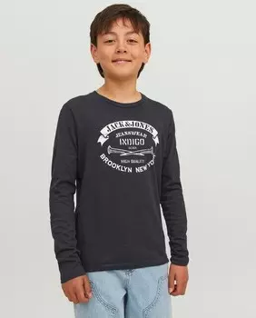Футболка для мальчика с длинным рукавом Jack & Jones, черный