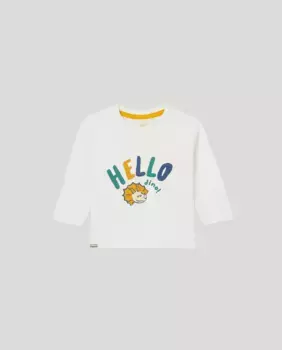 Футболка для мальчика с длинными рукавами и принтом Baby El Corte Ingls, белый