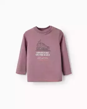 Футболка для мальчика с длинными рукавами и рисунком спереди Zippy, фиолетовый