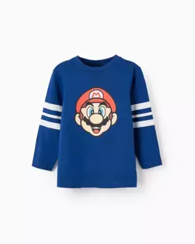 Футболка для мальчика с длинными рукавами и мотивом Супер Марио Zippy, синий