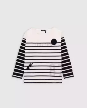 Футболка для мальчика с длинными рукавами и круглым вырезом IKKS, цвет Crudo