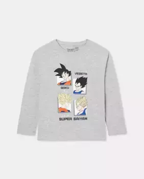 Футболка для мальчика с длинными рукавами и аниме-принтом Kids El Corte Ingls, белый