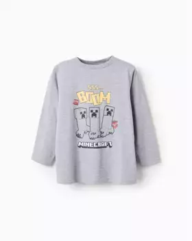 Футболка для мальчика с длинными рукавами в сером цвете Zippy, серый