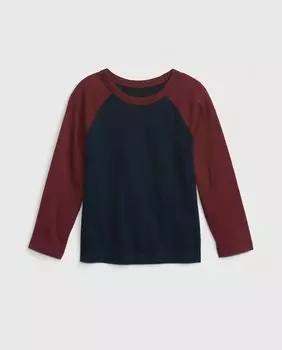 Футболка для мальчика с длинными рукавами и круглым вырезом Gap, бордо