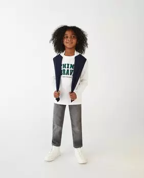 Футболка для мальчика с длинными рукавами и принтом спереди El Corte Ingls, белый