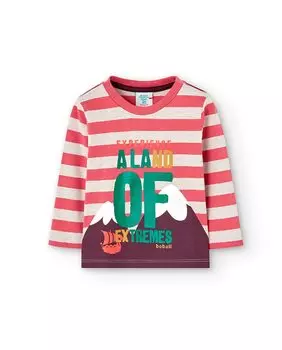 Футболка для мальчика с длинными рукавами и рисунком спереди Boboli, мультиколор