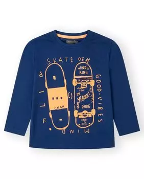 Футболка для мальчика с длинными рукавами из 100% хлопка Canada House, синий