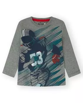 Футболка для мальчика с длинными рукавами из 100% хлопка Canada House, светло-серый