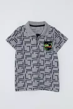 Футболка для мальчика с коротким рукавом и гербом JackandRoy, серый