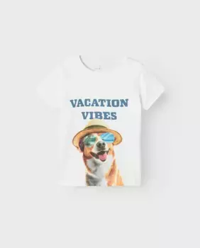 Футболка для мальчика с коротким рукавом name it, белый