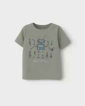 Футболка для мальчика с коротким рукавом name it, зеленый