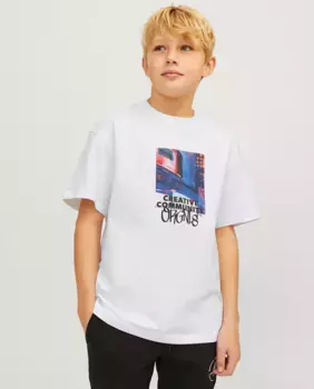 Футболка для мальчика с коротким рукавом Jack & Jones, белый