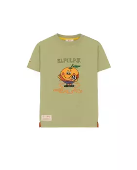 Футболка для мальчика с коротким рукавом "Наранхито" elPulpo, зеленый