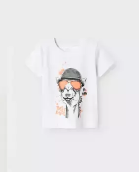 Футболка для мальчика с коротким рукавом name it, белый