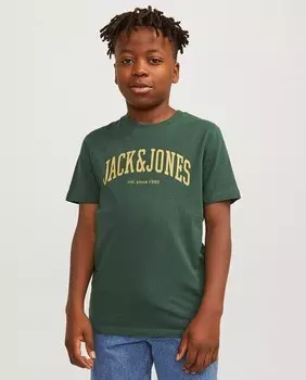 Футболка для мальчика с коротким рукавом Jack & Jones, темно-зеленый