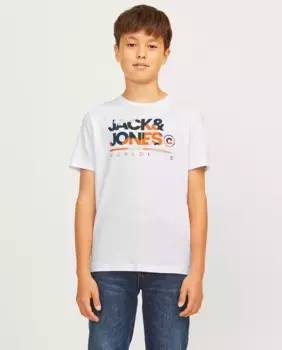 Футболка для мальчика с коротким рукавом Jack & Jones, белый