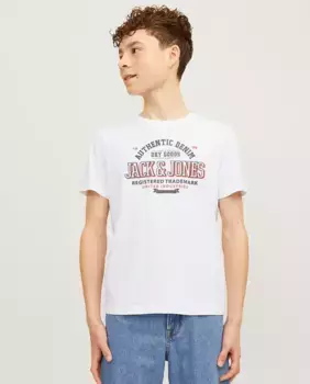 Футболка для мальчика с коротким рукавом Jack & Jones, белый
