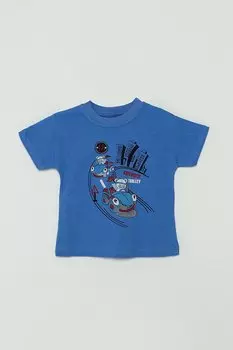 Футболка для мальчика с короткими рукавами и принтом автомобиля JackandRoy, синий