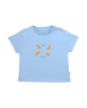 Футболка для мальчика с короткими рукавами и рисунком спасателя KNOT, синий