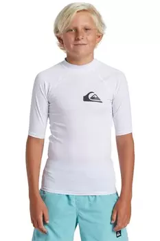 Футболка для мальчика с короткими рукавами и защитой UPF50 Quiksilver, белый