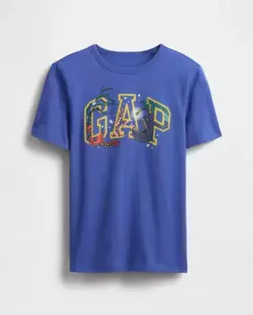 Футболка для мальчика с короткими рукавами и круглым вырезом Gap, синий