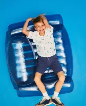 Футболка для мальчика с короткими рукавами и принтом Kids El Corte Ingls, белый