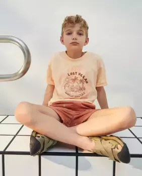 Футболка для мальчика с короткими рукавами и принтом Kids El Corte Ingls, красный