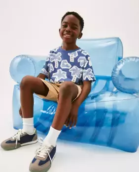 Футболка для мальчика с короткими рукавами и принтом Kids El Corte Ingls, синий