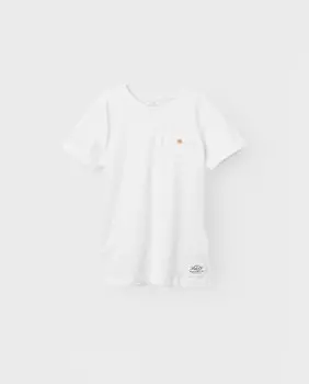Футболка для мальчика с короткими рукавами и карманом name it, белый
