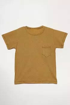 Футболка для мальчика с круглым вырезом и карманами JackandRoy, горчично-желтый