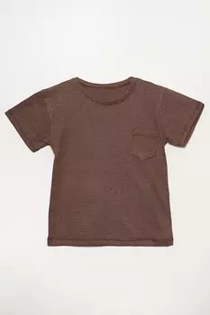 Футболка для мальчика с круглым вырезом и карманами JackandRoy, светло-коричневый