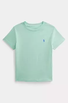 Футболка для мальчика с круглым вырезом из хлопкового трикотажа Polo Ralph Lauren, зеленый
