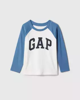 Футболка для мальчика с круглым вырезом и длинными рукавами Gap, синий