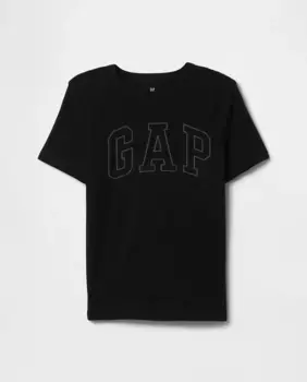 Футболка для мальчика с круглым вырезом и коротким рукавом Gap, чёрный