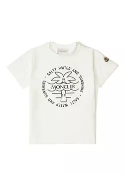 Футболка для мальчика с логотипом Moncler, белый