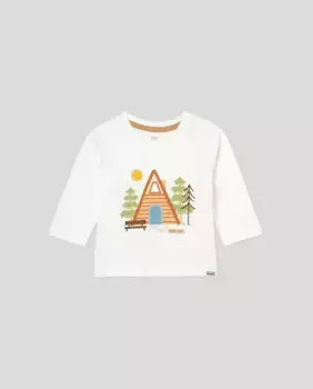 Футболка для мальчика с принтом «домик» Baby El Corte Ingls, белый