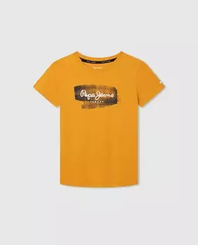 Футболка для мальчика с принтом краски Pepe Jeans, бордо