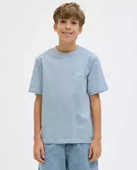 Футболка для мальчика с принтом на спине и свободным кроем Jack & Jones, синий