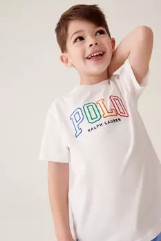 Футболка для мальчика с ярким логотипом Polo Ralph Lauren, белый