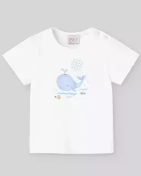 Футболка для мальчика с рисунком спереди, коллекция Bath PAZ Rodrguez, белый