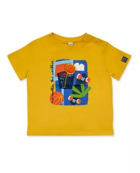 Футболка для мальчика с рисунком спереди с короткими рукавами Tuc tuc, оранжевый