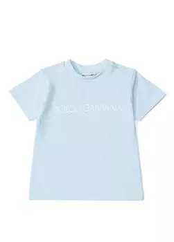 Футболка для мальчика с синим логотипом Dolce&Gabbana